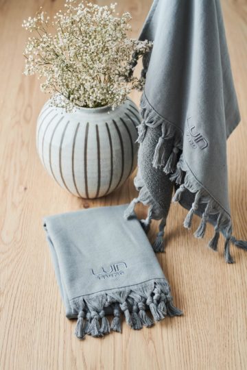 Organic Hand Towel 50x70cm Granite