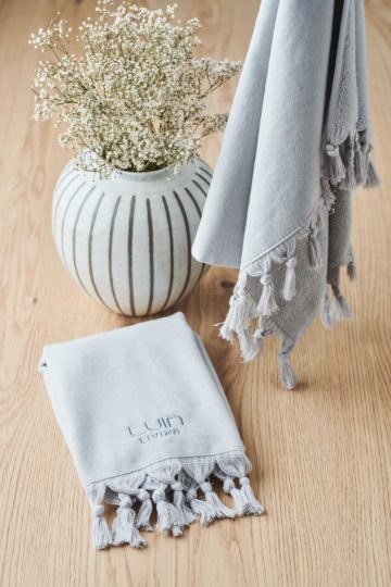 Organic Hand Towel 50x70cm Pearl Grey