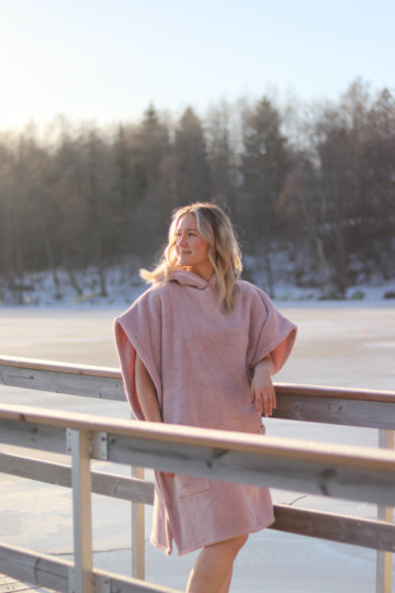 Unisex Poncho Towel Dusty Rose